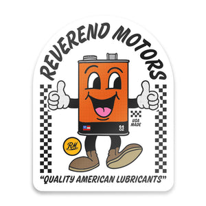 REVEREND TIN DUDE TOMBSTONE STICKER Reverend Motors