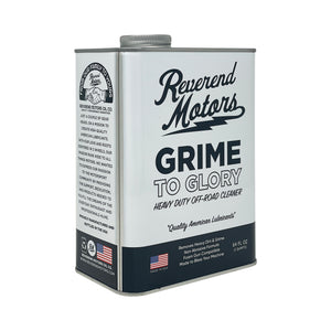 "GRIME TO GLORY" HEAVY DUTY OFF-ROAD CLEANER WASH - BIODEGRADABLE, FOAM GUN COMPATIBLE - 64 OZ (2 QUARTS) Reverend Motors