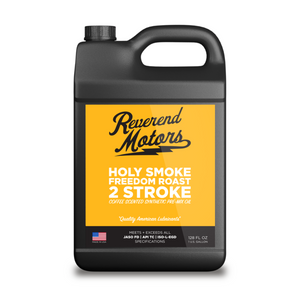 HOLY SMOKE FREEDOM ROAST - COFFEE SCENTED SYNTHETIC 2 STROKE OIL - 64 OZ