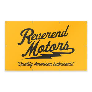 Reverend Motors Shop Banner - 3 x 5 ft - Vinyl w/ Grommets